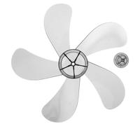 VOSAREA Pales de Ventilateur sur Pied en Plastique 40 CM 5 Pales Grises Cache-Écrou Remplacement Facile pour Usage à Domicile et au Bureau