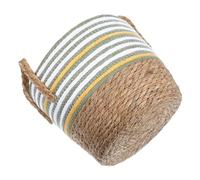 VOSAREA Panier De Rangement En Rotin De 25 Cm De Haut Et 20 Cm De Large Fait À La Main Style Naturel Multifonctionnel Pour La Maison Le Bureau Les Jouets Les Collations Décoratif