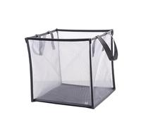 VOSAREA Panier De Rangement Pliable En Maille Pour Vêtements Et Jouets, Conteneur Gris Simple Couche, Léger Et Peu Encombrant, Salle De Bain Cuisine, Organisateur D’espace