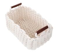 VOSAREA Panier De Rangement Tissé Pour Chambre à Coucher Organisateur De Toilettes Panier Organisation De Bureau