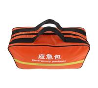 VOSAREA Paquet D'urgence de Secours Familial Orange en Nylon avec Compartiments Multiples, Facile à Transporter et Grand Espace de Rangement pour Besoins en Cas D'urgence