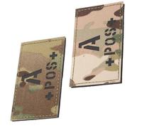 VOSAREA Patch Réfléchissant Militaire en Nylon pour Groupe Sanguin A Positif, 2 Pièces, Camouflage Pratique pour Paquet à Dos en Cas D'accident Imprévisible