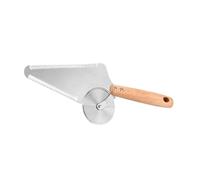 VOSAREA Pelle Acier Inoxydable avec Couteau Dentelé Manche Confortable Coupe Facile pour Pizza Gâteaux et Sandwichs Rangement Suspendu Pratique