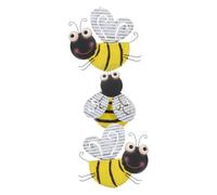 VOSAREA Pendentif En Forme D'abeille En Fer, 3 Pièces, Statue D'abeille Créative, Décoration Murale De Jardin, Ornement Artisanal D'abeille