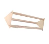 VOSAREA Perchoir pour Perroquets et Inséparables en Bois Naturel Khaki, Support Vertical Robuste pour Entraîner et Développer Capacités des Oiseaux de Compagnie
