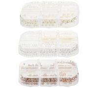VOSAREA Perles pour Manucure 3 Pcs Coffret Mélange Perles Demi-sphère Métal Décorations DIY Nail Art Accessoires pour Ongles Charmes Déco Ongles Féminines Plusieurs styles