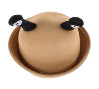 VOSAREA Petit Chapeau Rond Créatif à Yeux D'escargot pour Garçon et Filles | Laine Marron, Taille 54cm, Style Fantaisie, Port Facile, Usage Automne Hiver, Finition Soignée