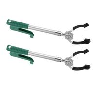 VOSAREA Pince Ramassage Déchets Lot de 2 en Plastique Ergonomique Prise Confortable Outil Pratique pour Ramasser Ordures à Domicile Bureau