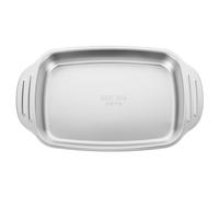 VOSAREA Plaque de Cuisson Inox pour Électro-vapeur et Four Gril Rectangulaire Large pour Cuisson de Légumes Poissons et Crustacés Résistant sans Fuite Usage Domestique et Professionnel