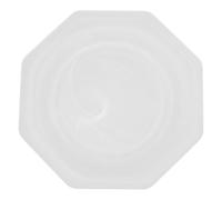 VOSAREA Plateau à Fruits en Verre Blanc Multifonction, Assiette Plate Incassable pour Restaurant à Thème ou Usage Familial, Design Simple et Sûr à Utiliser