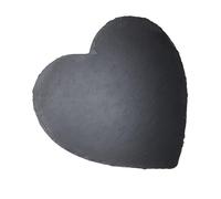VOSAREA Plateau en Ardoise de Cœur 25X25 CM Planche à Découper et Planche à Fromage Noire Plateau de Service à Charcuterie pour Apéritif et Présentation Rustique