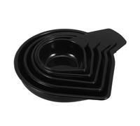 VOSAREA Plateaux de Pesée Ensemble de 5 Légers et Compacts en Plastique Noir Bec Verseur et Pesée de Bijoux ou Poudre pour Analyse en Laboratoire