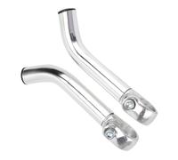 VOSAREA Poignées de Vélo en Alliage d'Aluminium Antichoc Style Shofar Paire Argentée Guidon Adjoint Ergonomique Réglable pour Cyclisme Confort et Loisirs en Plein Air
