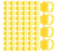 VOSAREA Porte-colle Hexagonal pour Extensions de Cils 250pcs en Plastique Jaune 7 Compartiments, Design Nid D'abeille, Gestion Colle pour Séances Professionnelles