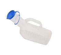 VOSAREA Pot de Chambre 1000Ml en Plastique Bouchon Urinoir pour Patient Infirmier Grosse Capacité Échelle Graduée Adapté aux Personnes Âgées et Alitées Usage Hospitalier et Domicile
