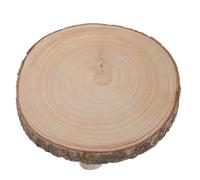 VOSAREA Présentoir à Gâteaux Décoratif en Bois Marron avec Pieds, Support Rustique Simple pour Exposer Desserts et Fruits Cuisine ou Salle à Manger