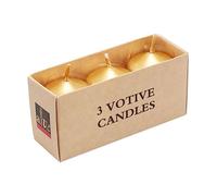 VOSAREA Proposer Un Ensemble De 3 Bougies Piliers Non Parfumées Bougies Décoratives Dorées Pour Une Atmosphère Romantique Pour Mariage Et Fête
