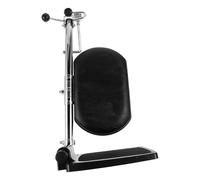VOSAREA Repose-jambes de Fauteuil Roulant Relevable Droit, Repose-pieds Rembourré pour Fauteuil Roulant, Acier Inoxydable Pu Abs, Noir, pour Patients et Personnes Âgées, Usage et