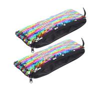 VOSAREA Sacs Cosmétiques À Paillettes 2pcs Small Makeup Pouch De Maquillage pour À Main