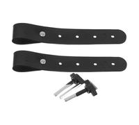 VOSAREA Sangle de Fixation en Cuir Pu Noir pour Support Clavier Pliant, Paire de Sangles Résistantes à L'usure, pour Piano Numérique Lors de Concerts et Spectacles
