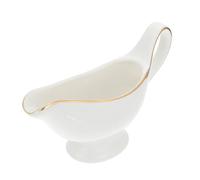 VOSAREA Saucière Céramique Dorée Bords Bateau à Sauce Cuisine Résistant pour Condiments Ramequin Large et Profond pour Fêtes et Usage Quotidien
