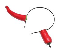 VOSAREA Serrage-tête Accessoire Coiffure Décoratif de Fête Rouge en Tissu Léger de Piment Adorable et Créatif pour Adultes pour Cosplay et Soirée