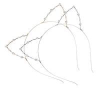 VOSAREA Serrage-têtes en Alliage Scintillants Oreilles de Chat Lot de 2 Légers et Faciles à Porter pour Fêtes et Mariages, Accessoires de Cosplay