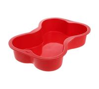 VOSAREA Silicone Moule à Gâteau pour Chien Rouge, Forme Gros Os | Adhérence, Compatible Four, Congélateur et Micro-ondes, pour Chiot, Occasions Spéciales et Pâtisserie