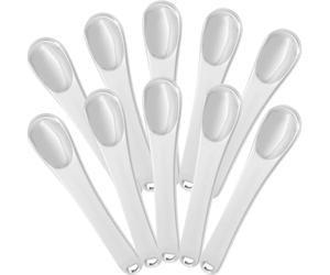 VOSAREA Spatules pour Masque Facial en Alliage Argenté 10pcs Cuillères de Soin Peau pour Appliquer Crèmes et Distribuer Cosmétiques Visage