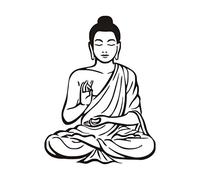 VOSAREA Sticker Mural Bouddha Amovible Décoration Murale pour Salon Et Chambre Autocollant Devotionnel Élégant pour Intérieur