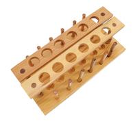 VOSAREA Support 22 Mm en Bois pour Tubes à Essai de Laboratoire 6 Trous 2 Pièces Facile à Nettoyer Réutilisable Léger pour Rangement D'éprouvettes pour Tubes à Essais de Laboratoire