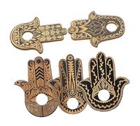 VOSAREA Support De Boule De Cristal En Bois Naturel, Lot De 5 Pièces, Taille Mini, Empilable, Affichage Décoratif Pour Sphère De Cristal, Présentoir à Sphères Pour Collectionneurs