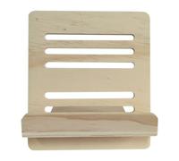 VOSAREA Support de Lecture Simple en Bois Khaki, Pupitre de Table Multi-angle Réglable et Gain de Place, pour Partitions Musicales et Recettes à Domicile