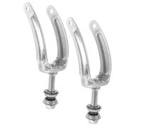 VOSAREA Support de Roue Frontale 1 Paire Acier Galvanisé Léger Roulements, Compatible Large Argentée pour Fauteuil Roulant Manuel et Électrique