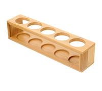 VOSAREA Support D'huile Essentielle Beige 5 Emplacements en Matériau Synthétique, Multi-Usage Odeur, Présentoir Raffiné et Élégant pour Rangement à Domicile
