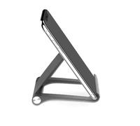 VOSAREA Support Pliable Design Triangulaire Stable, Élégant et Compact pour Téléphone Portable et Tablette en Plastique Noir pour Bureau ou Canapé