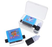 VOSAREA Tampon Roulant Mathématiques Garçon et Filles avec Encre, Plastique Solide, 4 Sets Ajustables pour Exercices D'addition et Multiplication la Maison L'école