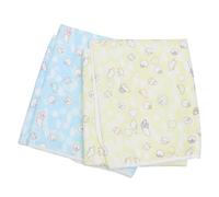 VOSAREA Tapis Imperméable pour Bébé 2pcs, Coussin Lavable en Coton et Fibre de Polyester, Respirant et Portable, pour Lit et Couches -né