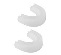 VOSAREA Têtes de Brosse à Dents Accessoire de Rechange en Silicone 2pcs de U Faciles à Installer et Portables Blanc pour Brosse à Dents Électrique