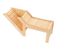 VOSAREA Tunnel en Bois Naturel pour Hamster Cachette Souterraine, Matériau Bois Durable, pour Espace de Vie des Petits Animaux