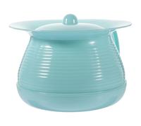 VOSAREA Urinoir Portable avec Couvercle pour Garçon et Filles Pot de Chambre en Plastique Robuste Couleur Bleu Nordique Usage Domestique et Hospitalier Urinoir pour Personnes Handicapées