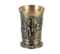VOSAREA Verres à Vin Créatifs Style Égypte Antique en Alliage de Zinc, Décor Rétro Simple et Élégant pour Décoration de Bureau ou Maison, Facile à Nettoyer et Solide