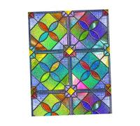 VOSAREA Vitres de Confidentialité Film de Fenêtre Givrée Stickers de Vitraux Statiques Non Adhésifs Fenêtre de Vitrail Static Colliers pour Location Appartement Chambre Chambre Salle de