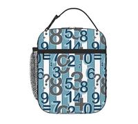 VOSERY Boîte à déjeuner pour homme et femme - Sac à déjeuner isotherme élégant, boîte à déjeuner isotherme à rayures mathématiques, petite boîte à déjeuner pour femme, boîte à déjeuner pour adultes