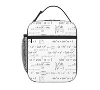 VOSERY Boîte à déjeuner pour homme et femme - Sac à déjeuner isotherme élégant, motif mathématiques, petite boîte à déjeuner pour femme, boîte à déjeuner pour adultes