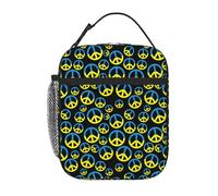 VOSERY Boîte à déjeuner pour homme et femme - Sac à déjeuner isotherme élégant pour homme, boîte à déjeuner isotherme avec drapeau de la paix, petite boîte à déjeuner pour femme, boîte à déjeuner pour