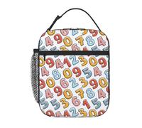 VOSERY Boîte à déjeuner pour homme et femme - Sac à déjeuner isotherme élégant pour homme, boîte à déjeuner isotherme avec chiffres mathématiques, petite boîte à déjeuner pour femme, boîte à déjeuner