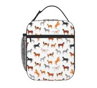 VOSERY Boîte à déjeuner pour homme et femme - Sac à déjeuner isotherme élégant pour homme, joli cheval, âne, zèbre, poney, petite boîte à déjeuner pour femme, boîte à déjeuner pour adultes