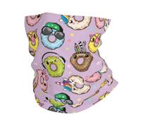 VOSERY Cache-cou amusant avec motif beignet de dessin animé pour homme et femme, cagoule bandana