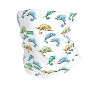 VOSERY Cache-cou caméléon coloré et mignon lézard pour homme et femme - Cagoule bandana